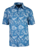 Men's Hawaiian Cotton Print Shirt - Palm Leaf