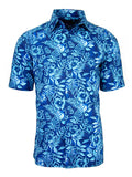 Men's Hawaiian Cotton Print Shirt - Batik Garden