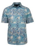 Men's Hawaiian Print Stretch Shirt - Tahiti