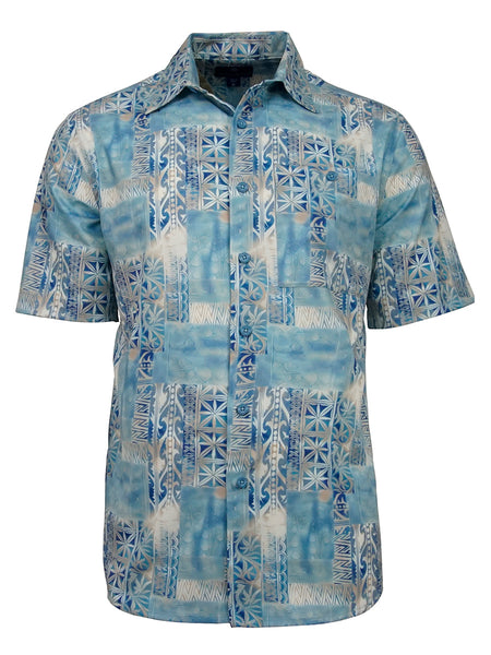 Men's Hawaiian Print Stretch Shirt - Tahiti