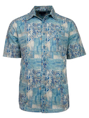 Men's Hawaiian Print Stretch Shirt - Tahiti | Weekender Sportswear