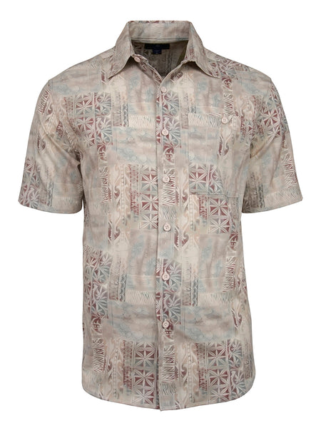 Men's Hawaiian Print Stretch Shirt - Tahiti