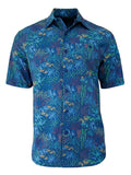 Men's Hawaiian Print Stretch Shirt - Tropical Jungle