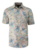 Men's Hawaiian Print Stretch Shirt - Tropic Landscape