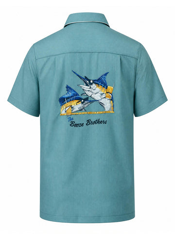 Men's Modal Embroidery Shirt - Booze Brothers