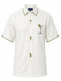 Men's Modal Embroidery Shirt - Martini Hour