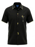 Men's Modal Embroidery Shirt - Martini Hour