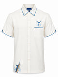 Men's Modal Embroidery Shirt - Marlin Splash