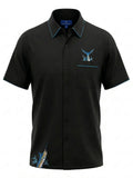 Men's Modal Embroidery Shirt - Marlin Splash