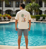 Men's Modal Embroidery Shirt - Polly's Drink