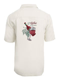 Men's Modal Embroidery Shirt - Wine You're With