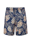 Men's Print Swim Trunk - Wavy Leaves