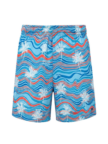 Men's Print Swim Trunk - Palm Waves