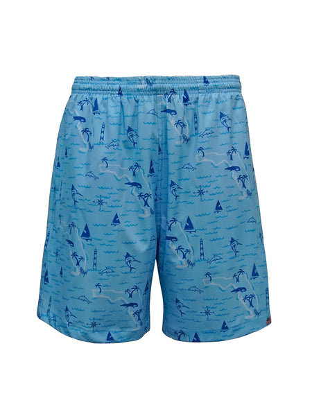 Men's Print Swim Trunk - Vintage Florida