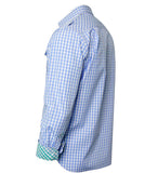 Men's Gingham Style Shirt -  Long Sleeve