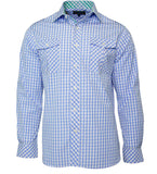 Men's Gingham Style Shirt -  Long Sleeve