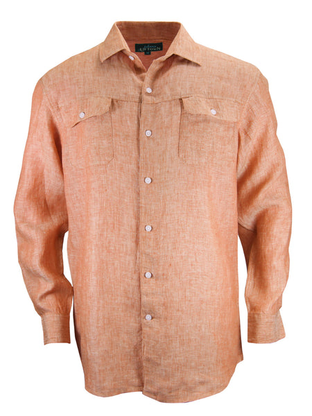Men's Martinique Linen Shirt -  Long Sleeve