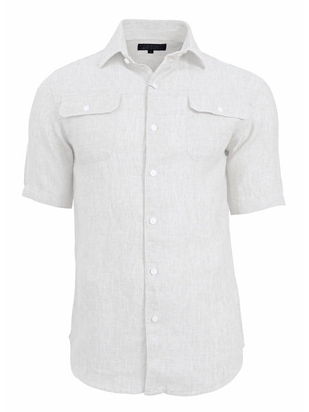 Men's Martinique Linen Shirt -  Short Sleeve