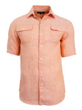 Men's Martinique Linen Shirt -  Short Sleeve