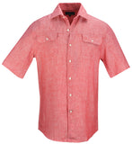 Men's Martinique Linen Shirt -  Short Sleeve