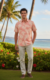 Men's Hawaiian Print Stretch Shirt - Tropic Branches