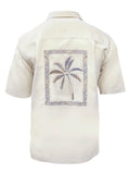 Men's Hawaiian Embroidery Shirt - Framed Palms