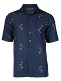 Men's Hawaiian Embroidery Shirt - Palm Grove