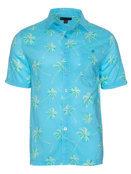 Men's Hawaiian Cotton Print Shirt - Palm Avenue
