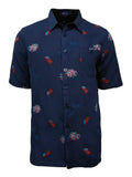Men's Hawaiian Embroidery Shirt - Fireworks