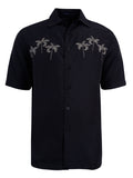 Men's Hawaiian Embroidery Shirt - Palm Trio