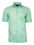 Men's Hawaiian Cotton Print Shirt - Ancient Symbols