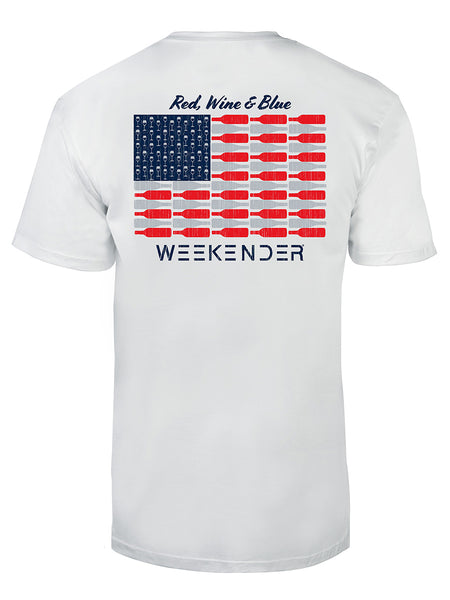 Men's Premium T-Shirt - Red, Wine & Blue