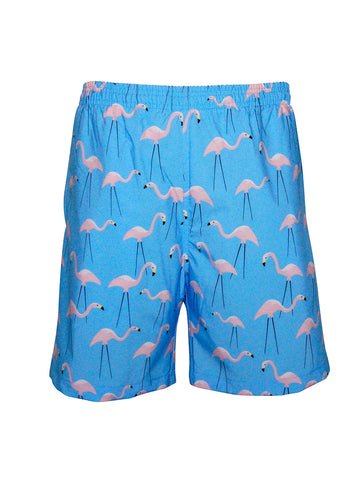 Men's Print Swim Trunk - Flamingo Hour
