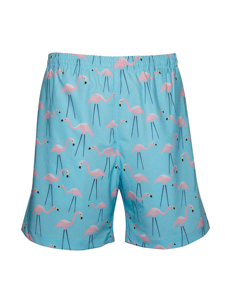 Men's Print Swim Trunk - Flamingo Hour
